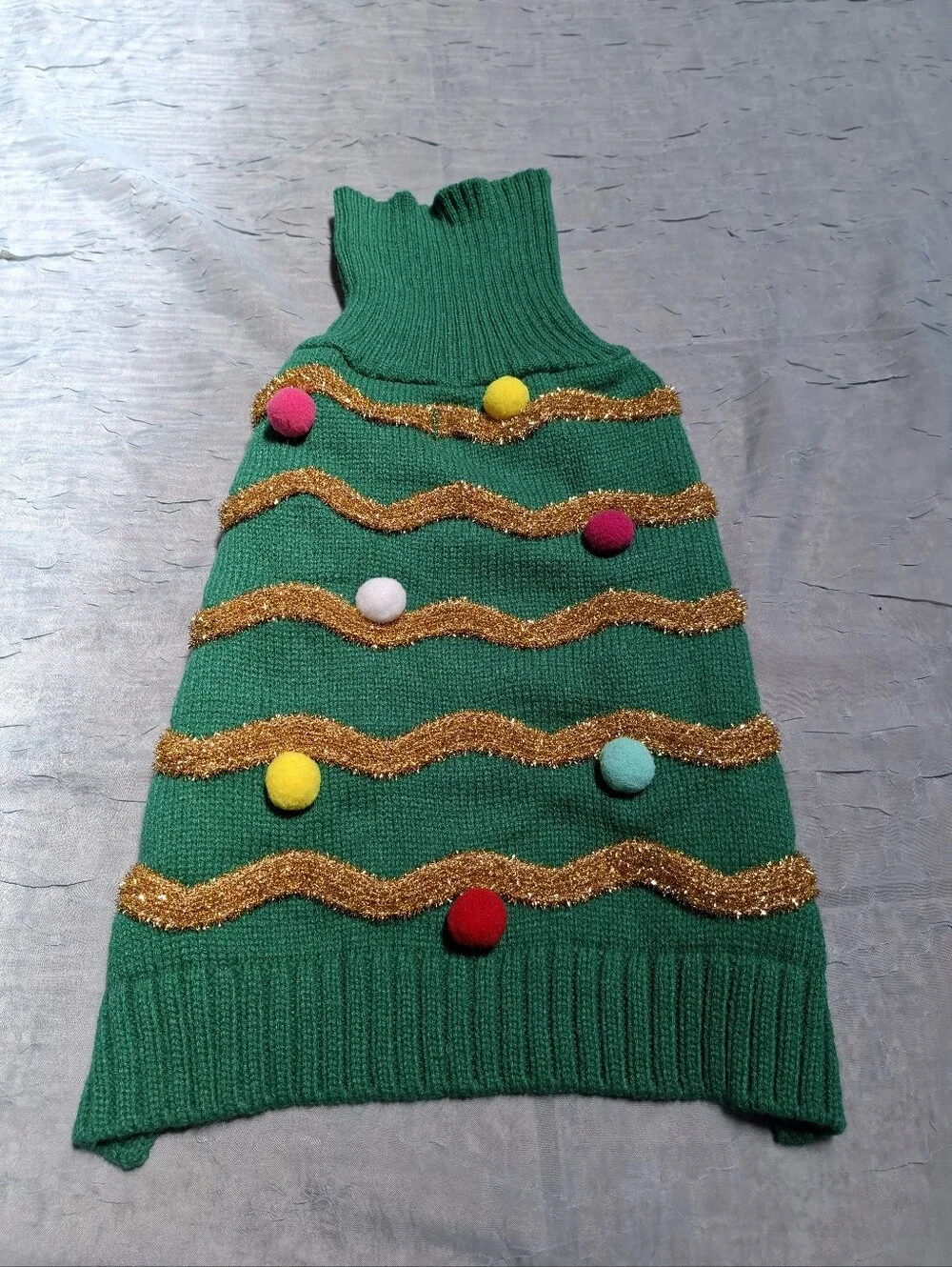 NWT Cyeollo Green Holiday Pom-Pom Dog Sweater
